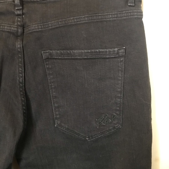 Karl lagerfeld black skinny ankle cropped jeans plus size 16 - Picture 6 of 6